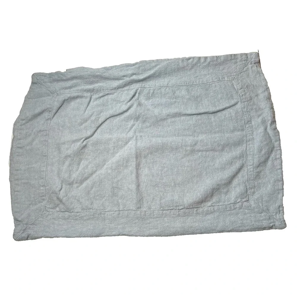 Pottery Barn Light Blue Chambray Lightly Textured Standard Sham 23x17